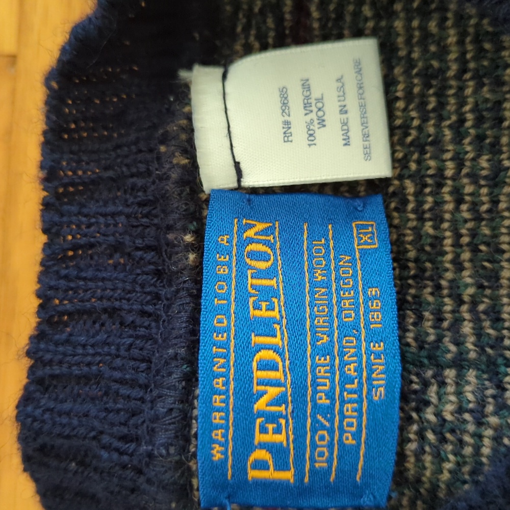 Pendleton Wool Patterned Crew Neck Sweater - image 2